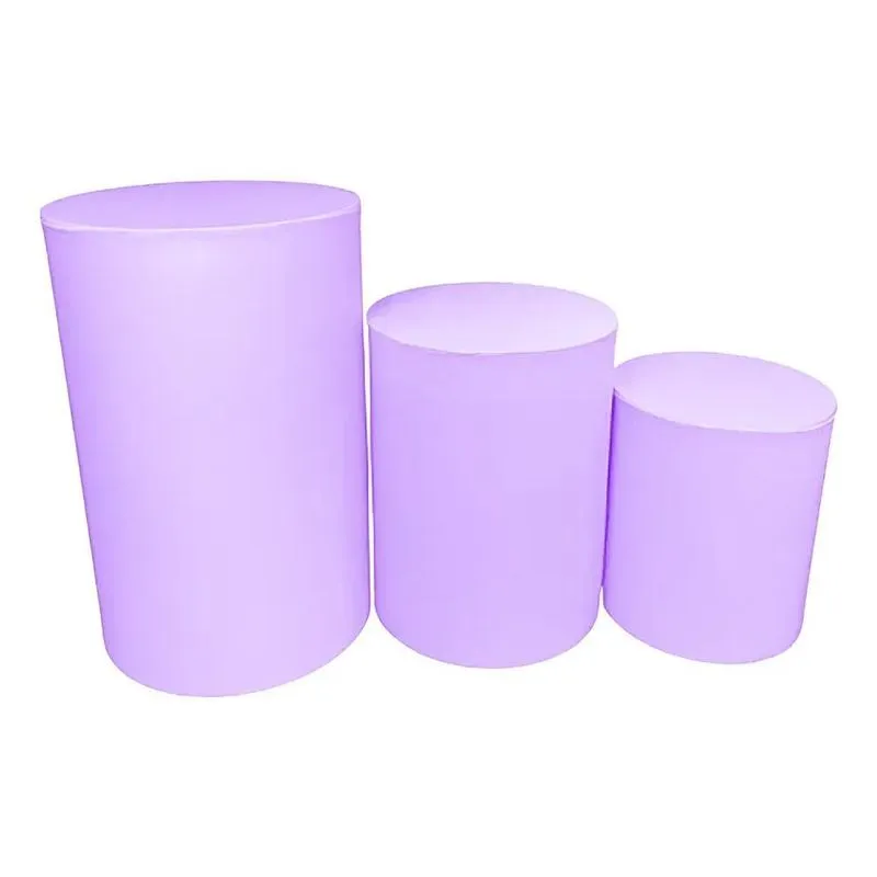Trio Capas Mesas Cilindros Lisas Veste Fácil Va Lilás Candy