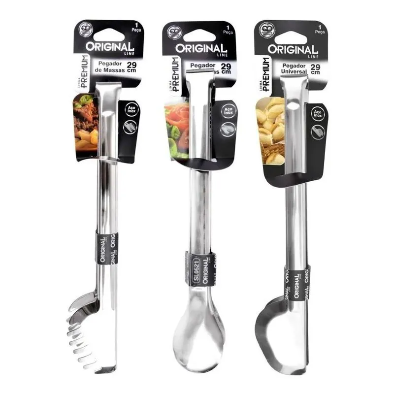 2x Kit Cozinha Pegador Salada / Universal / Massas (29cm)