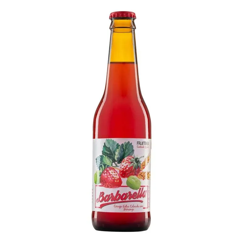 5x Cerveja Fruitbier Morango 355ml Barbarella