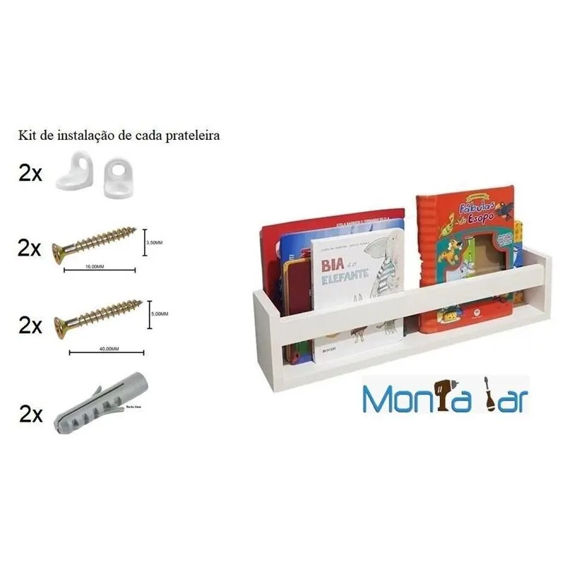 Prateleira Montessoriana Para Escritórios 50cm