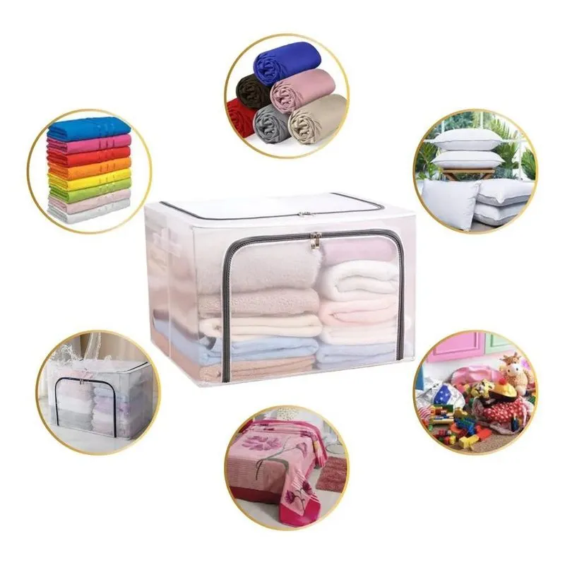 2x Caixa Organizador De Roupa Closet Guarda-roupa Toalha Len