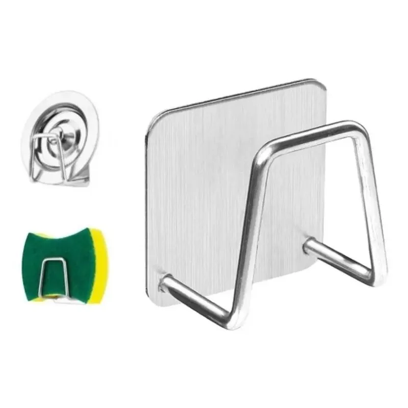 Suporte Inox Pia Esponja Bucha Organizador Cozinha Gancho