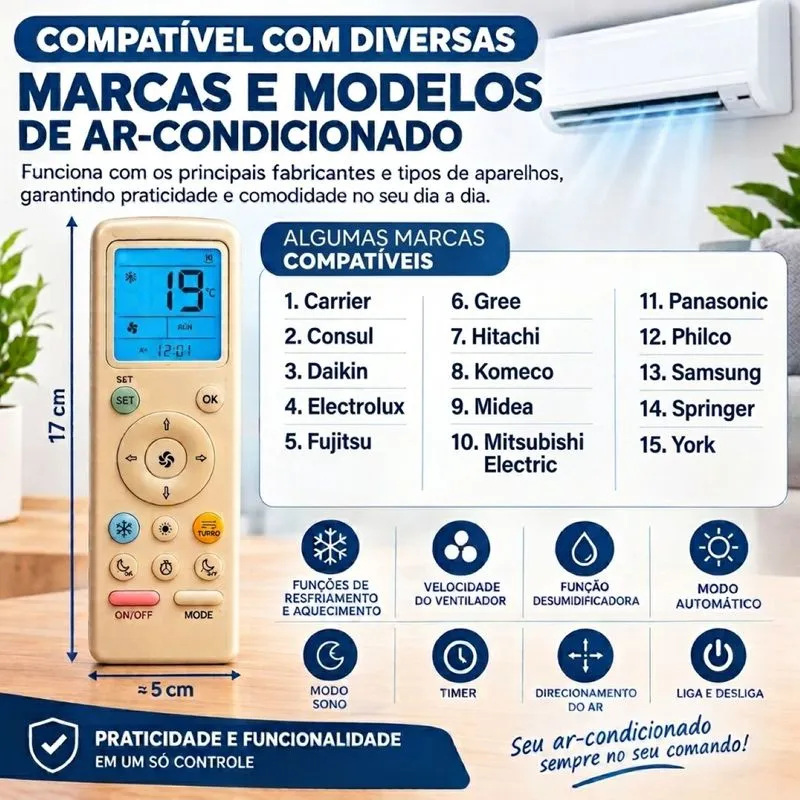 Controle Remoto Para Hi Wall Inverter Agratto Zen Top 9000