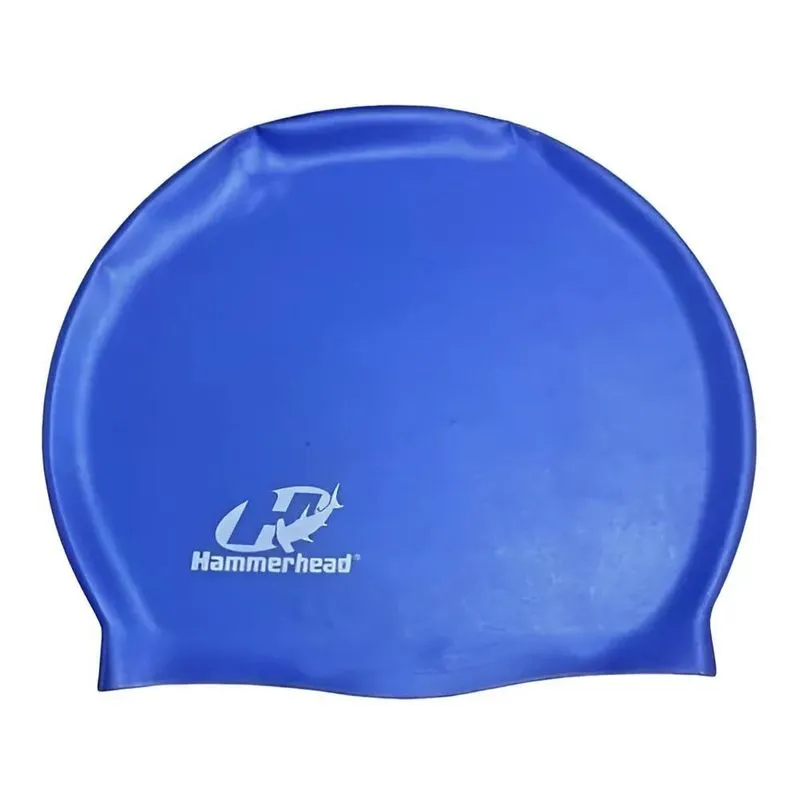 Touca De Natação Silicone Lisa Grande Xl Hammerhead Cor Azul