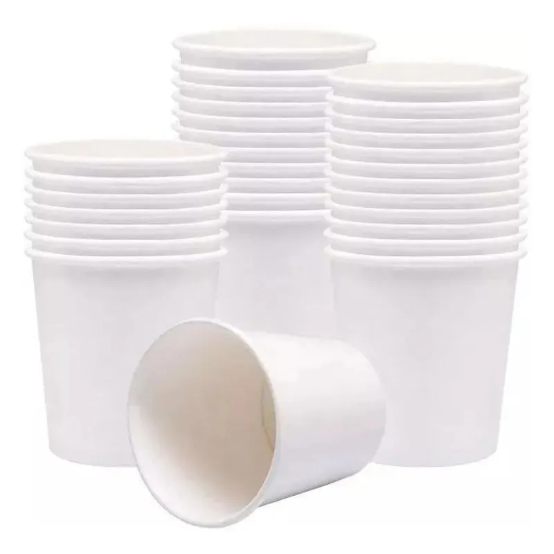 10x Copo Papel Branco 60ml Biodegradável Térmico Café 100un