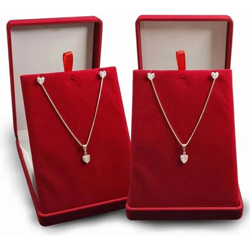 10x Kit Corrente Colar Veneziana Prata 925 + Par De Brinco