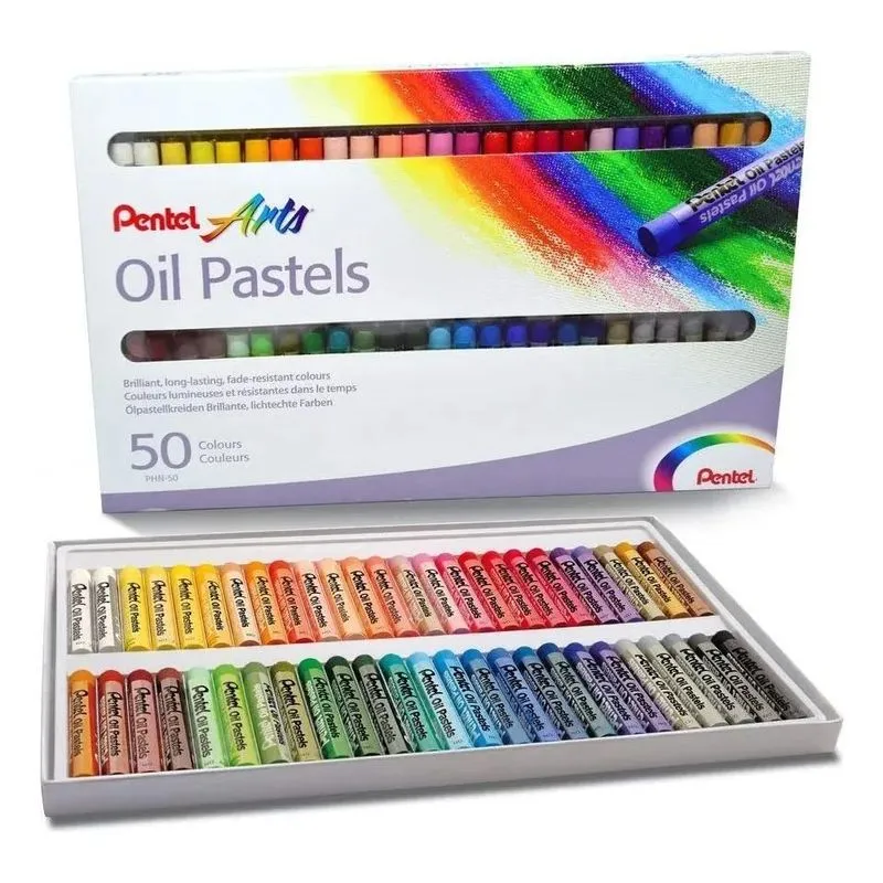 5x Oleoso Pentel Oil Pastels 50 Unidades X Kit