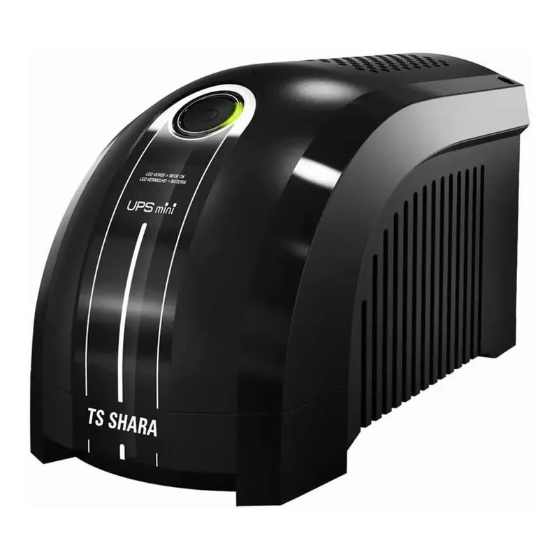 10x Nobreak Ts Shara Ups Mini 600va Bivolt Preto 6 Tomadas