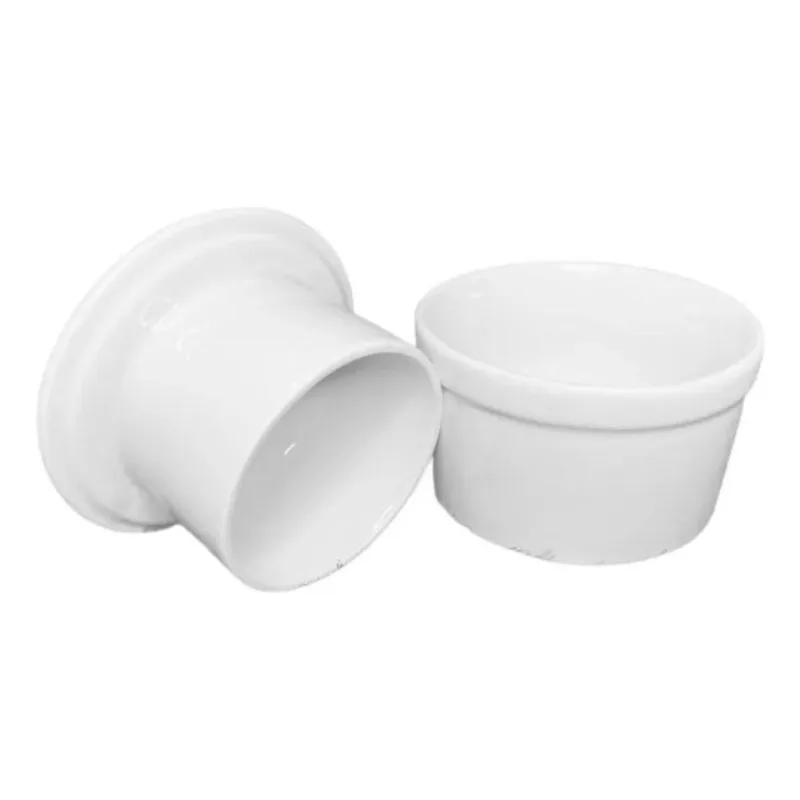 3x Mantegueira Francesa Em Porcelana Pura 200ml Branca 2º Li