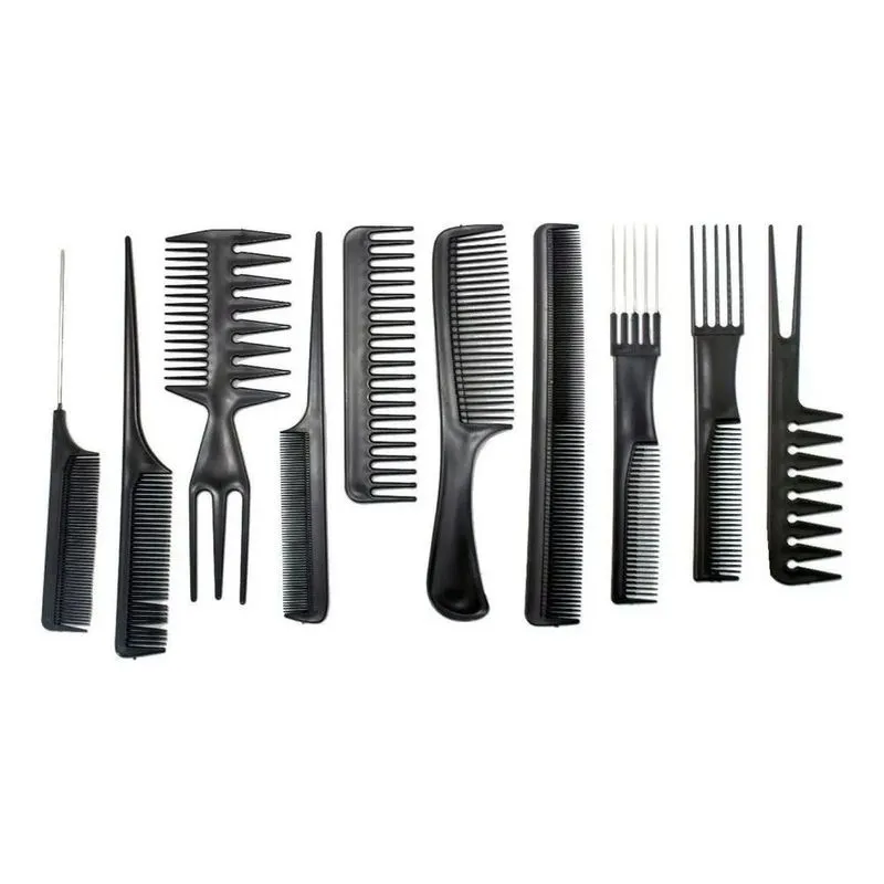 5x Kit 10 Pentes De Corte Modelador Para Barbeiro E Cabeleir