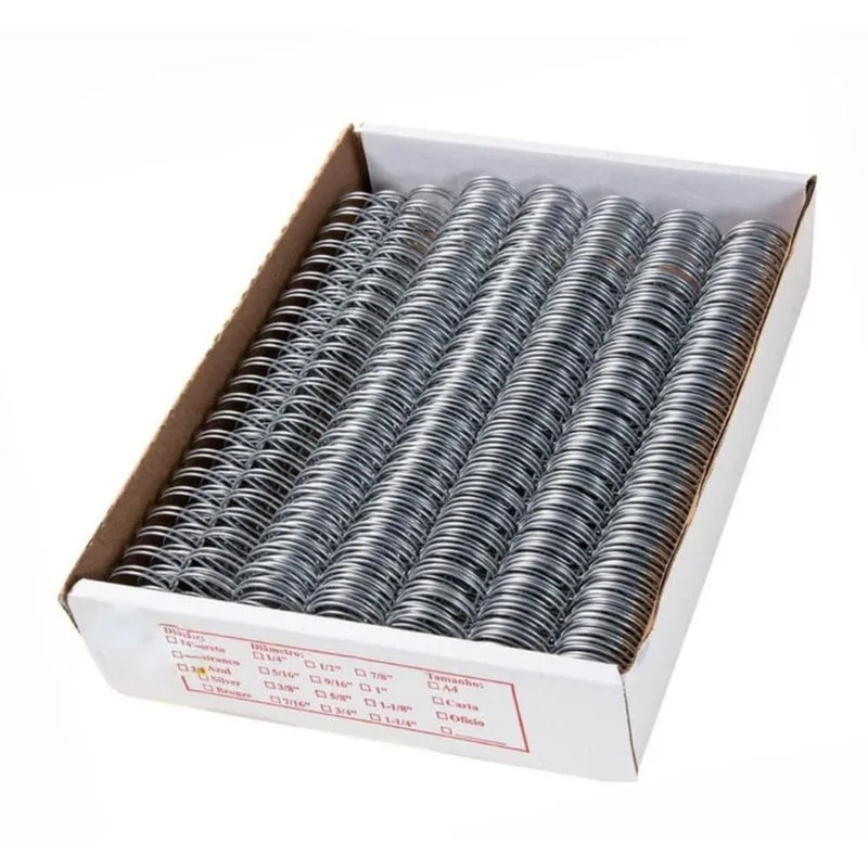 Wire-O Prata Passo 2X1 A4 Diâmetro 3/4 140 Folhas Caixa 50Un