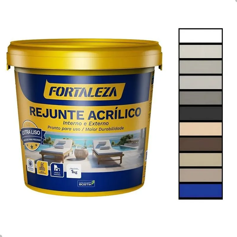 Rejunte Acrílico Piscina Porcelanato - 1kg - Várias Cor Be