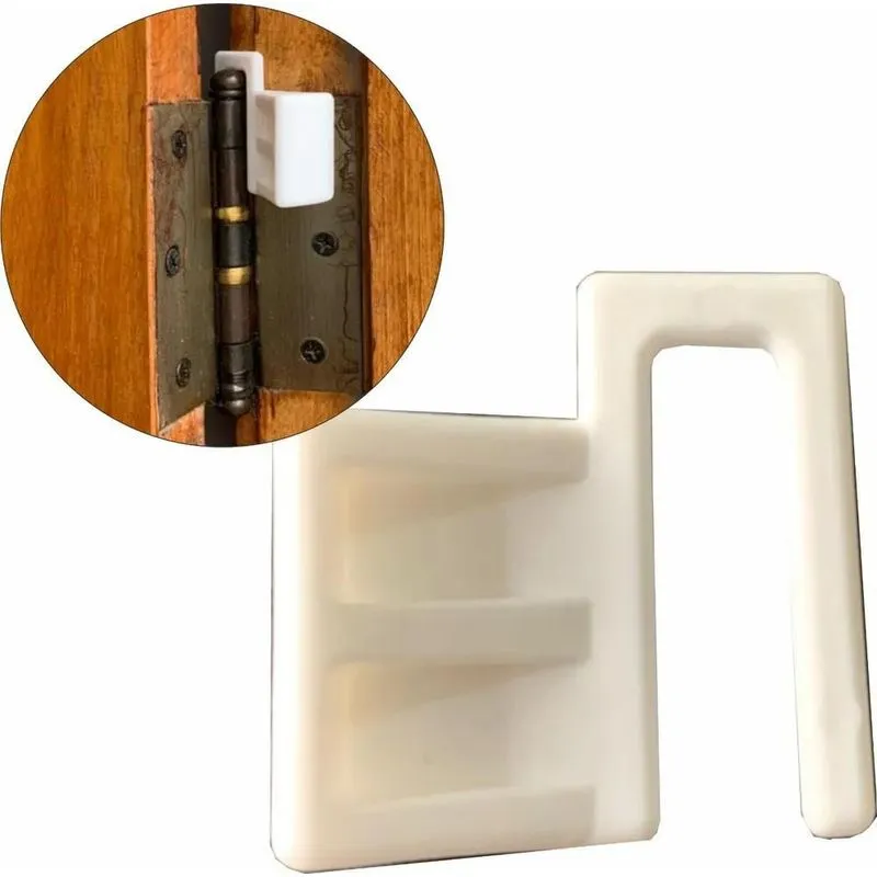 2x 4 Protetor Salva Dedo Trava Porta Proteção Bebe Branco