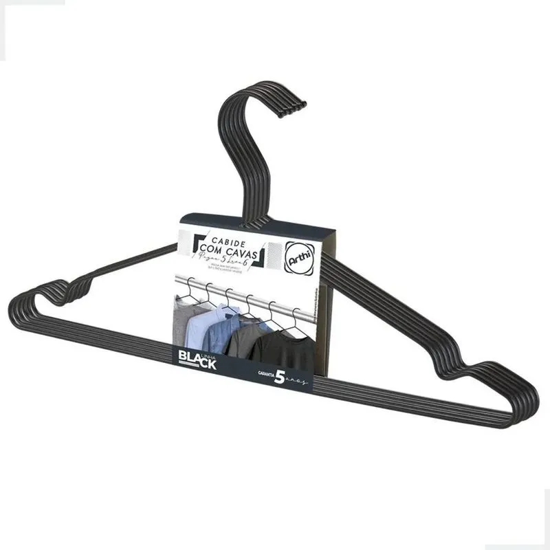 10x Conjunto Com 6 Cabides Com Cavas 2498 Arthi