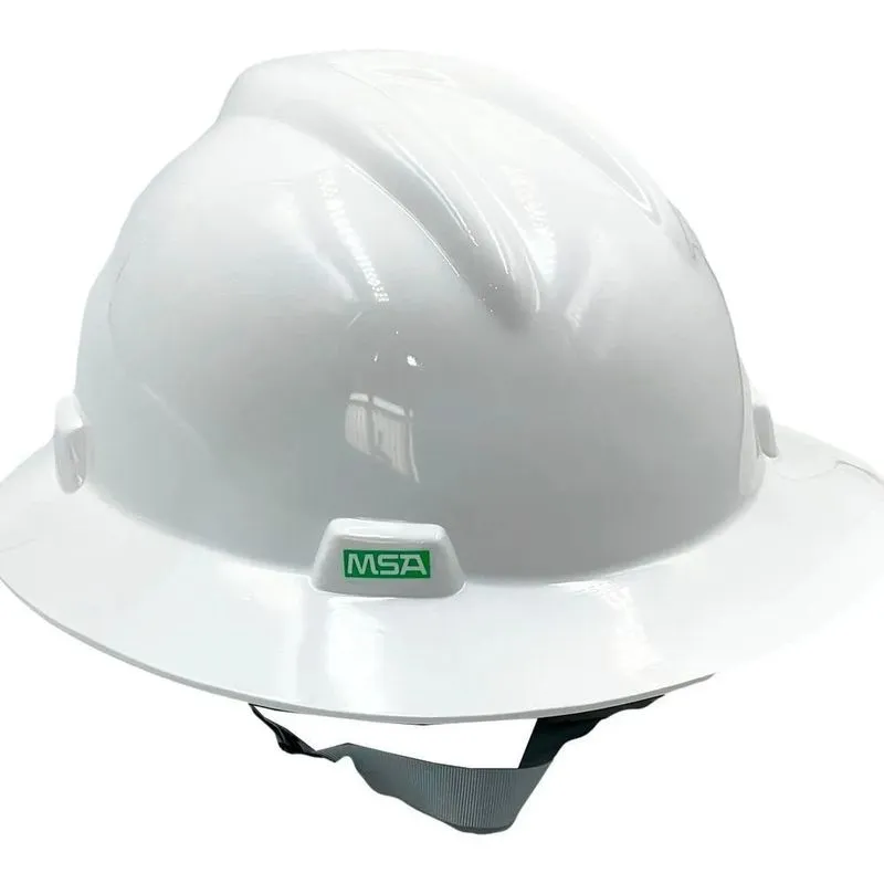 2x Capacete Aba Total Msa Branco Eletricista E Jugular Class