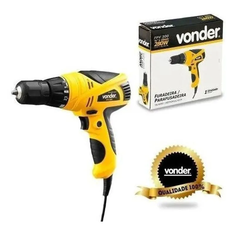 10x Parafusadeira E Furadeira 3/8 Pol 280w Fpv-300 Vonder