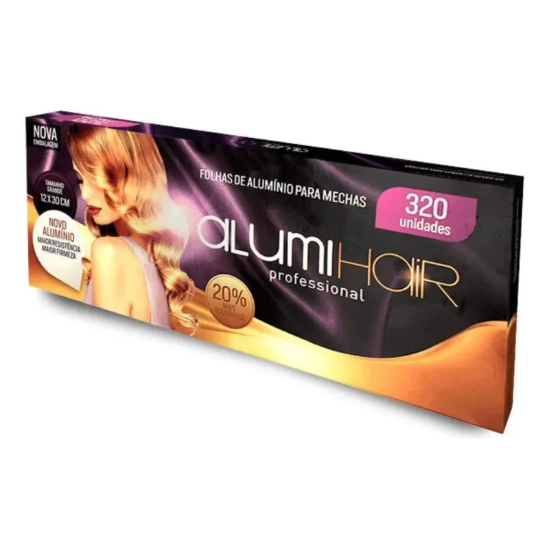 5x Folhas De Alumínio Para Mechas Alumi Hair 320 Unidades