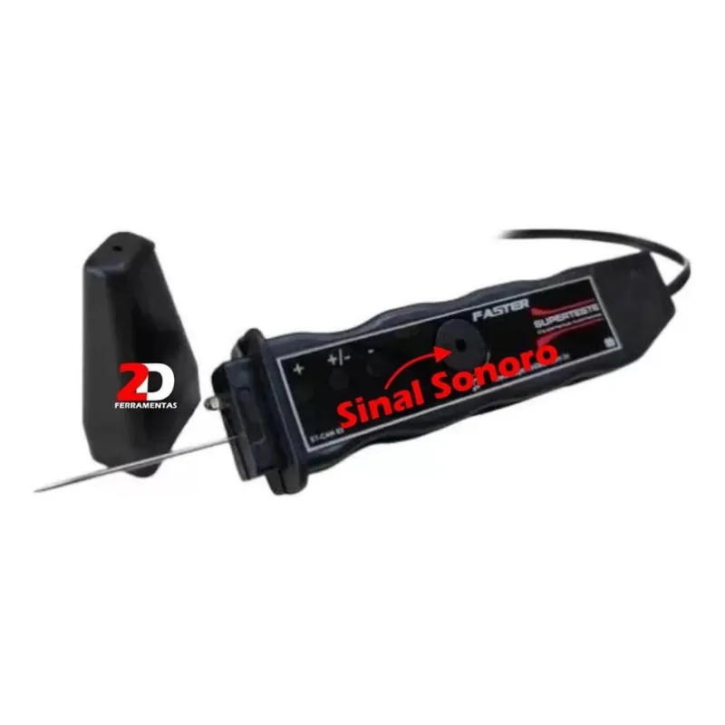10x Caneta Teste Polaridade Com Sinal Sonoro 12v E 24v Super