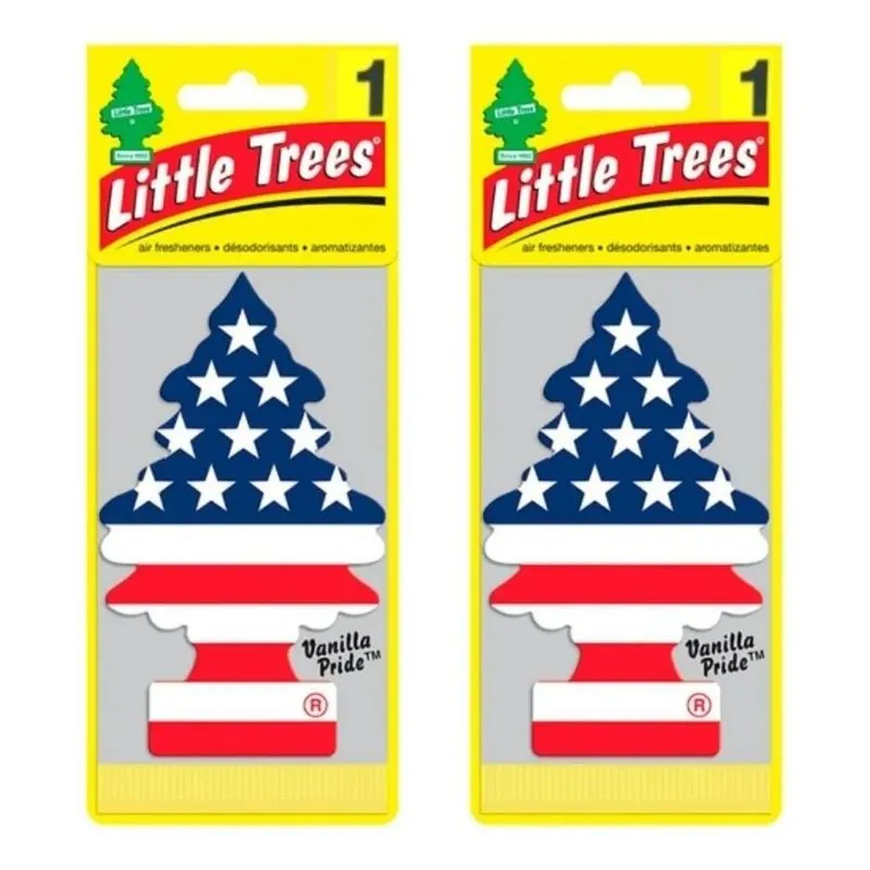 3x 2 Little Trees Aromatizador De Carro Vanilla Eua 24hrs