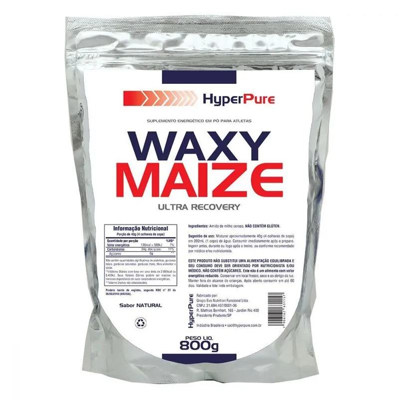 Waxy Maize 800g Sabor Natural Hyperpure