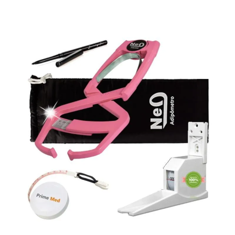 Adipômetro Neo Prime Rosa + Luva+trena+software+estadiômetro