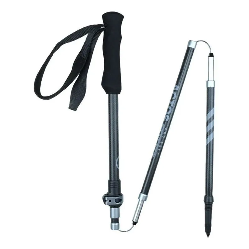 3x Bastão De Caminhada Azteq Actos Pro Race Carbon Preto