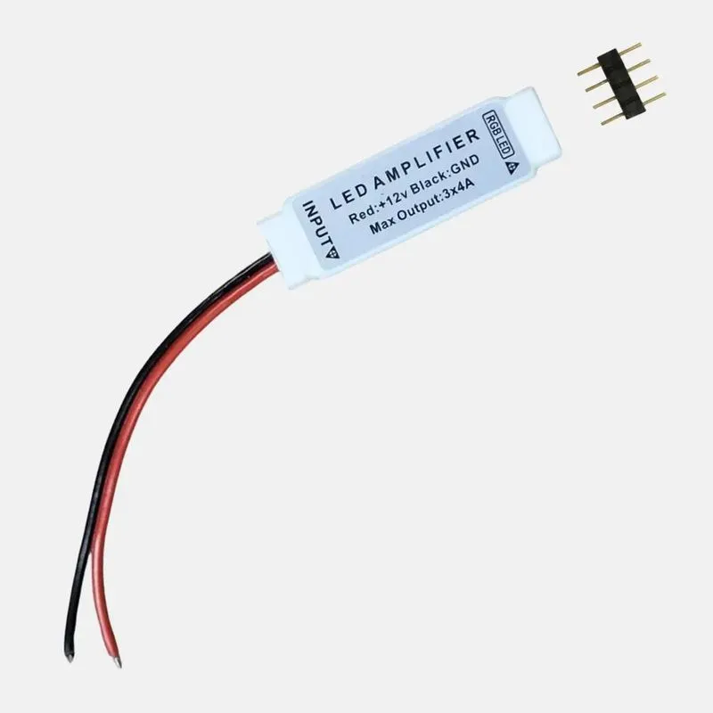 Amplificador E Repetidor De Fita Led Rgb Com Plug