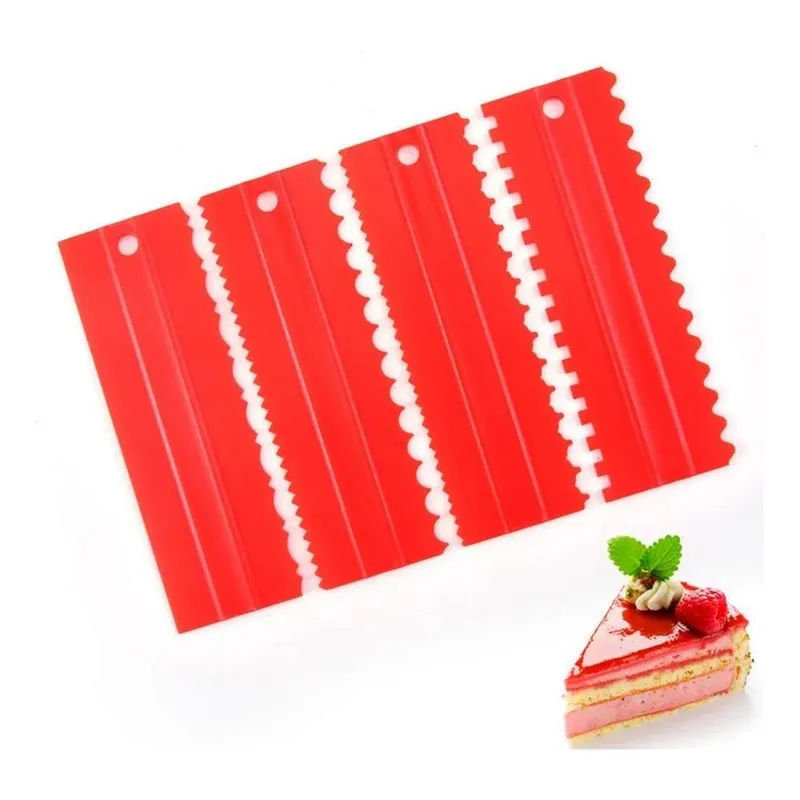 Kit 4 Espátulas Decorativas De Confeiteiro Para Bolo