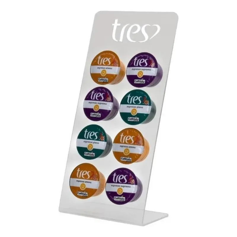 Suporte 8 Cápsulas De Café Três Corações Acrílico Cor Transp