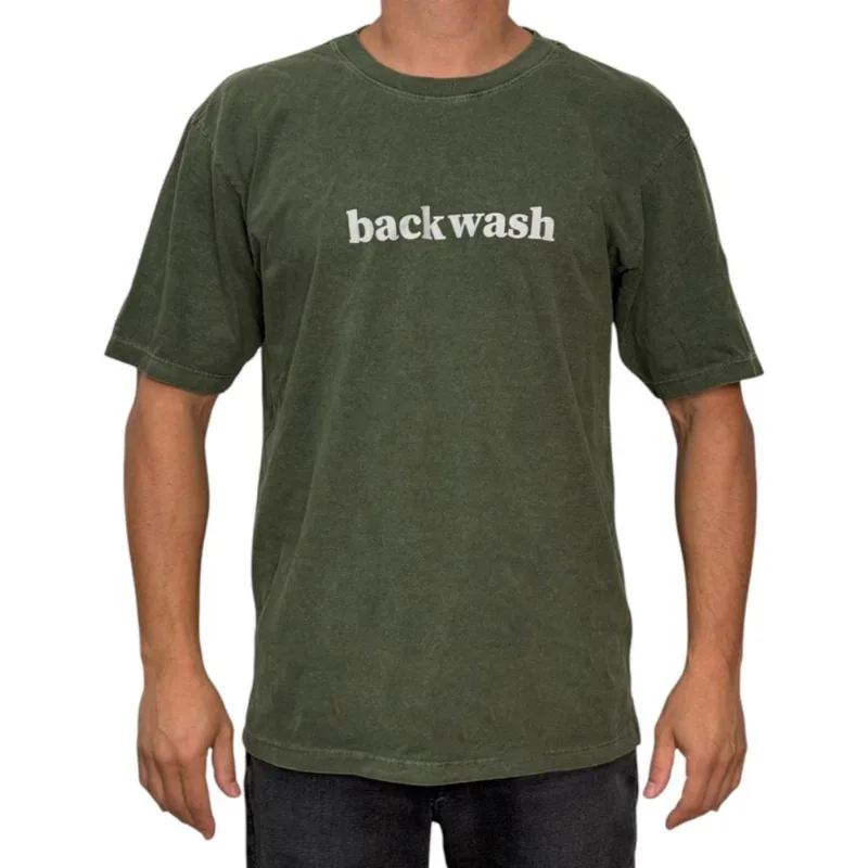 Camiseta Oversized Back Wash Bckw017 Verde