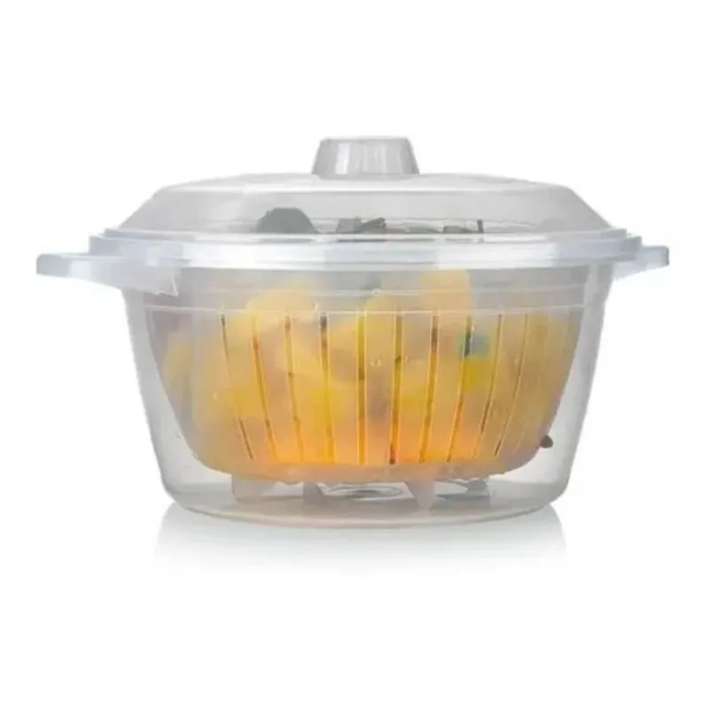 Panela De Micro-ondas Com Cesto Para Legumes 2,6 L Nitron Co