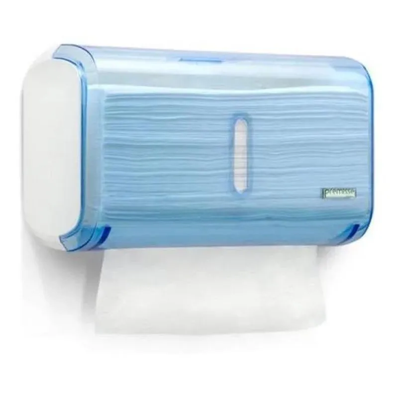 Toalheiro Dispenser Papel Premisse Urban Compacta Glass Azul
