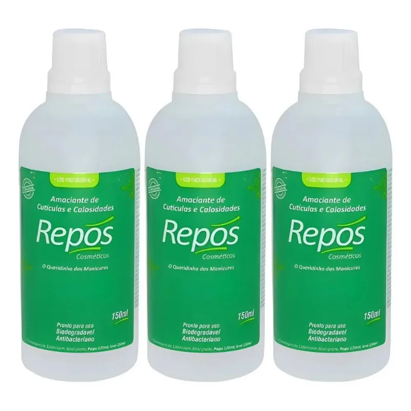 2x Repos - 3 Amaciantes Cutículas E Calosidades 120 Ml
