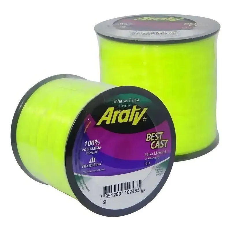 5x Linha Pesca Araty Best Cast 100 Gramas 0,30 Mm Únitario