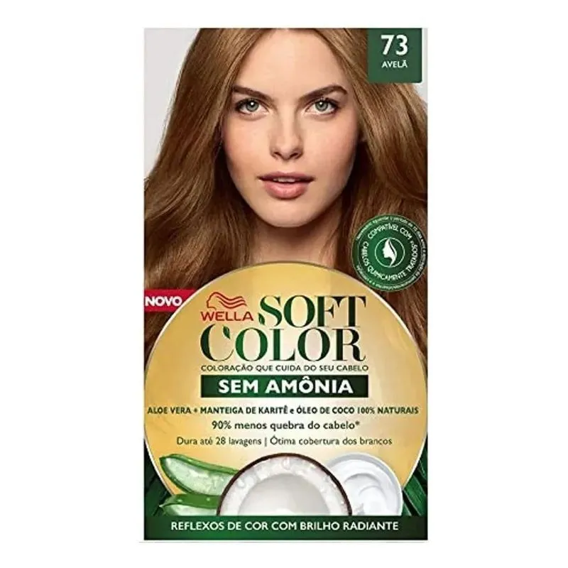 2x Tintura Wella Soft Color Tinta De Cabelo Tom 73 Avelã Par