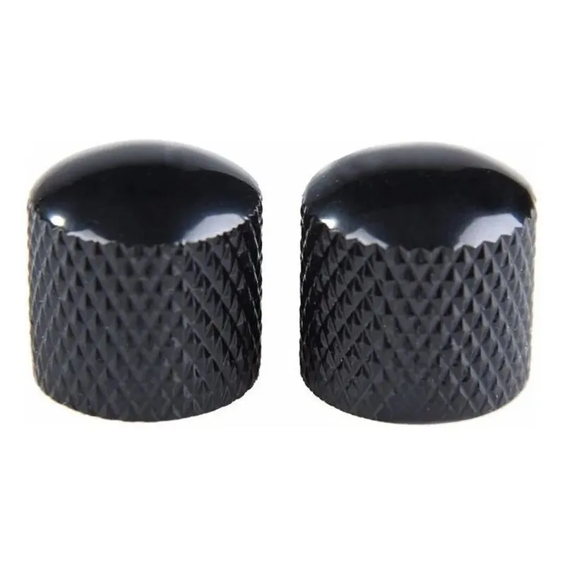 10x Kit 2 Knob Metal De Pressão Para Guitarra Baixo Preto