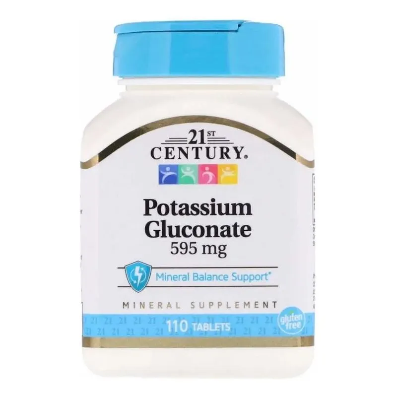 Gluconato De Potássio 110 Tabletes 595 Mg - 21st Century Eua