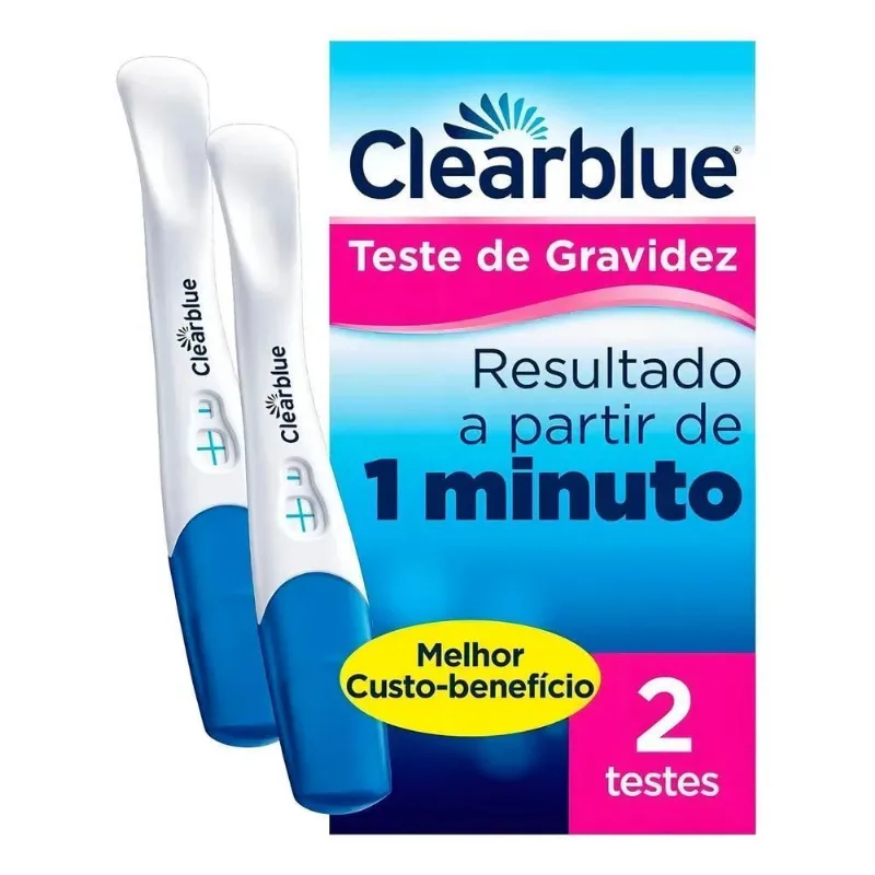 3x Teste Gravidez Clearblue Plus 2 Unidades Detecção Rapida