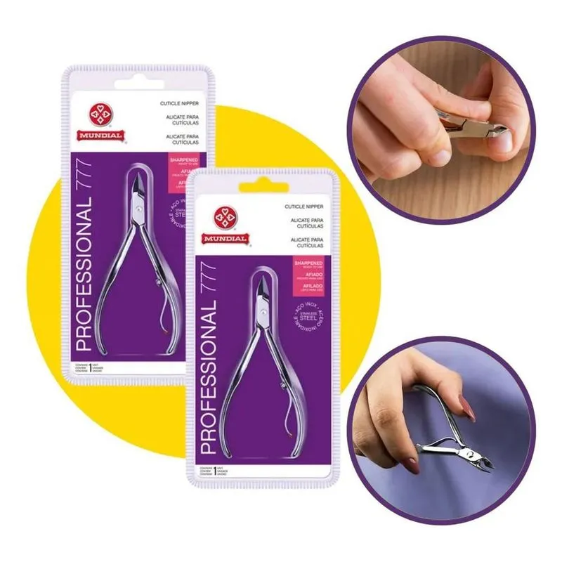 2x 2 Kits Alicates De Cutícula Profissional 777 Mundial Cor
