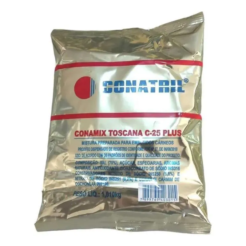 5x Tempero Para Linguiça Caseira/toscana Conamix C25 Plus
