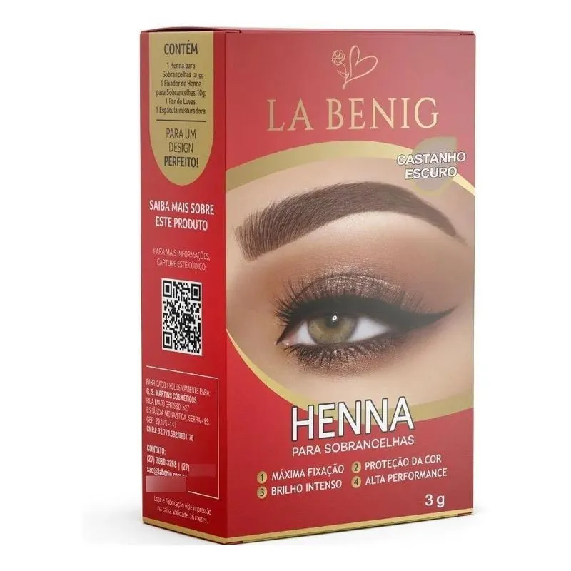 5x Kit Henna La Benig 3g - Profissional