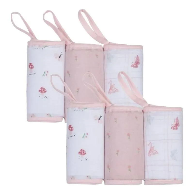 10x Toalhinha De Boca Bebe Soft Fralda Kit 6 Unidades 100%
