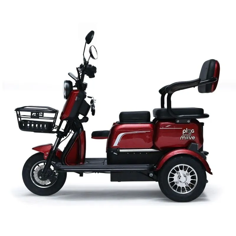 Triciclo Eletrico - Smart Pam 800w 60v Lithium - Vermelho - Plug And Move