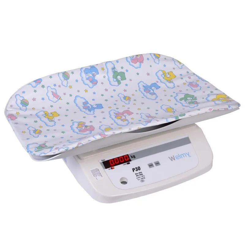 Balança Pediátrica Digital 30kg Com Capa - Welmy Cor Branco