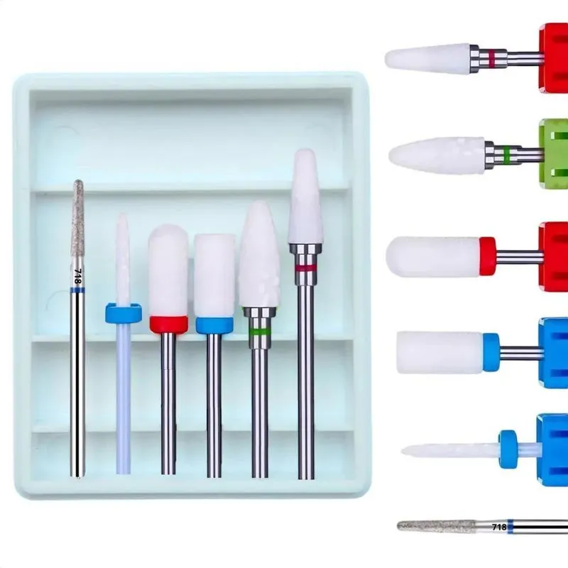 2x Kit Broca Cerâmica Unha Gel Manicure Profissional Diamant