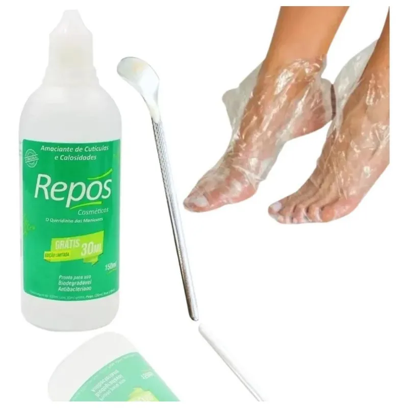 3x Amaciante Calosidade Repos + Espátula E 10 Bota Spa Dos P