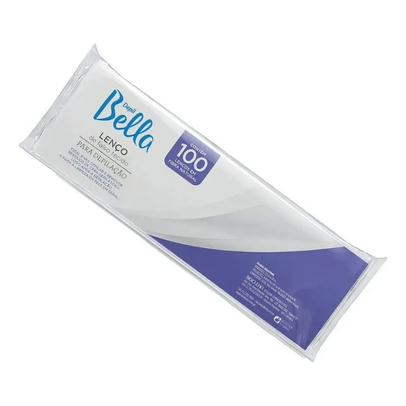 10x Papel Depilacao 100 Folhas Fibra Natural - Depil Bella