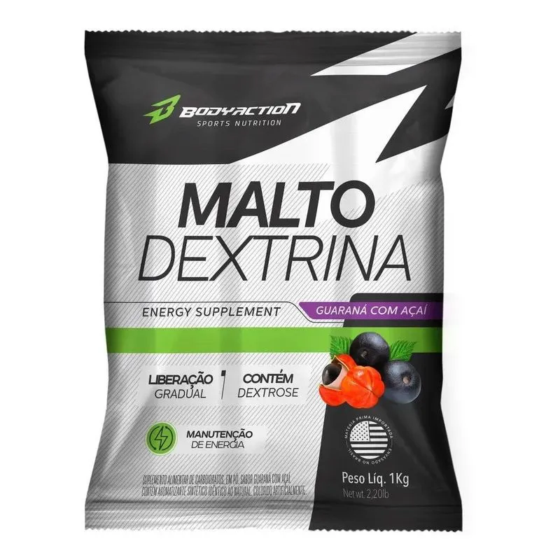 3x Malto Dextrina 1kg - Bodyaction Sabores