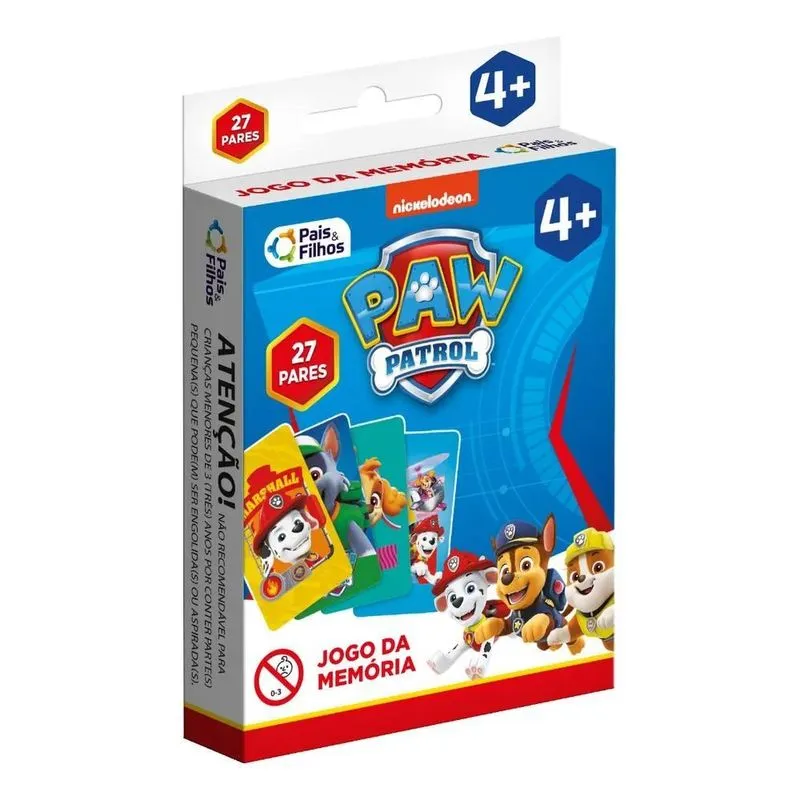 2x Jogo De Cartas Memória Patrulha Canina Pais E Filhos 7924