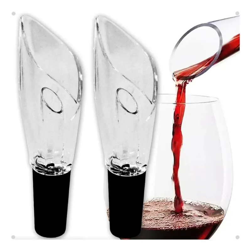 10x 2 Aerador Vinho Decanter Bico Dosador Acoplado Ponta Ga